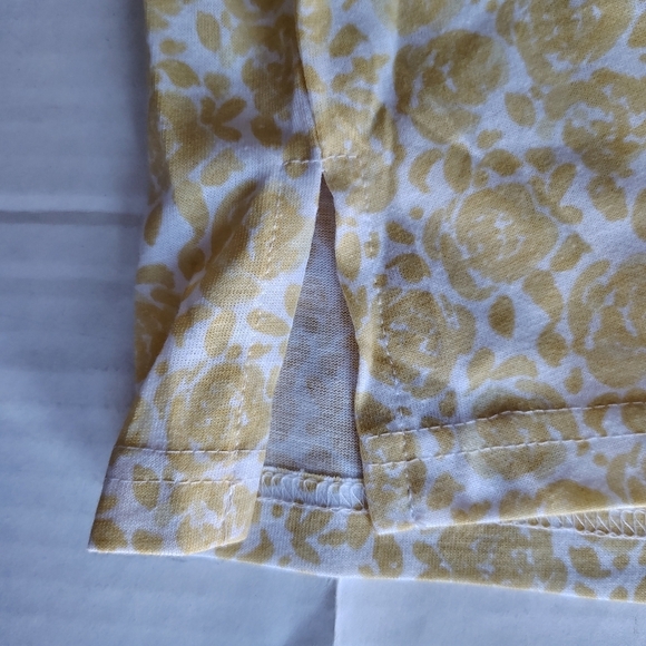 Cozee Corner Pajama Set Size 4X Short Sleeve Shirt & Shorts White Yellow - Picture 4 of 15